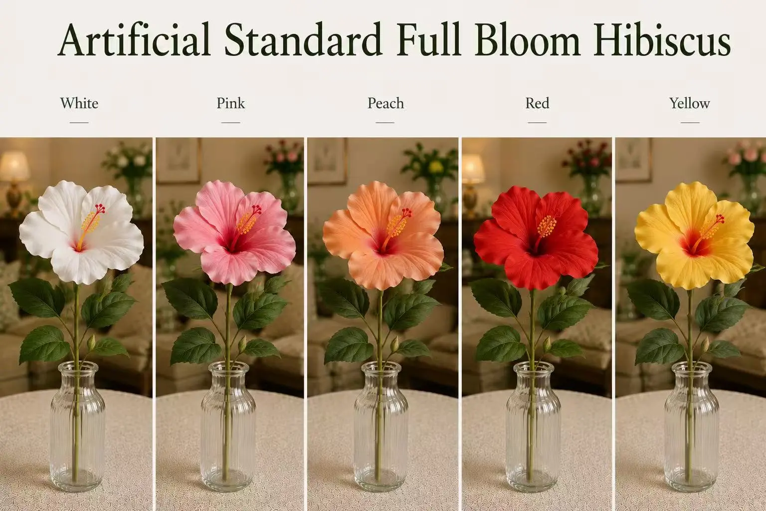 Artificial Standard Fully Opened Hibiscus Flower