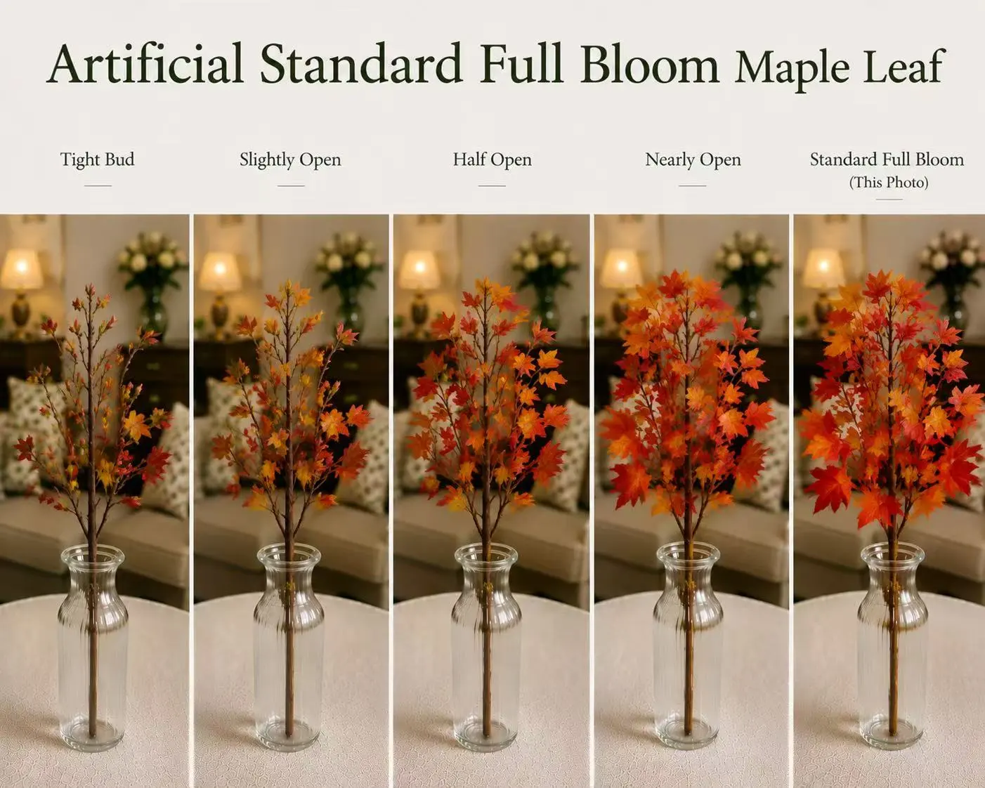 Artificial Standard Full Bloom Maple Leaf