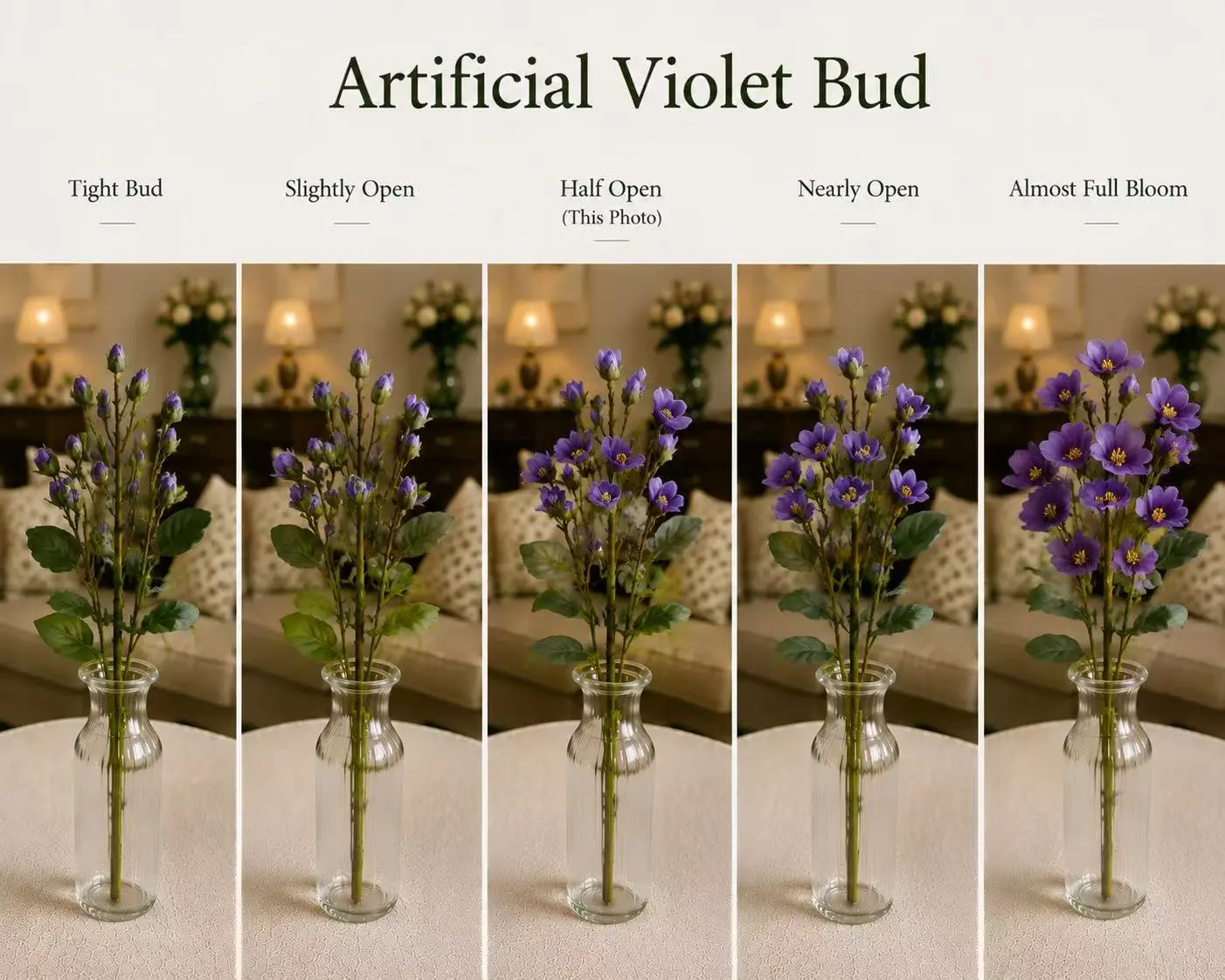 Artificial Violet Bud
