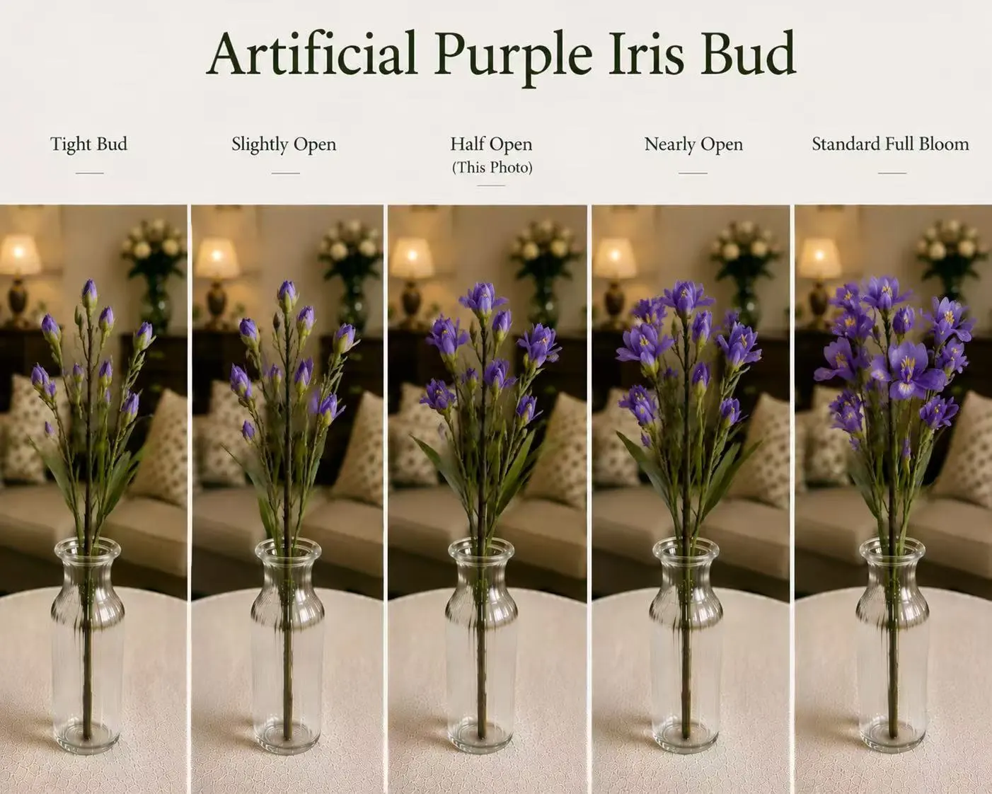 Artificial Purple Iris Bud