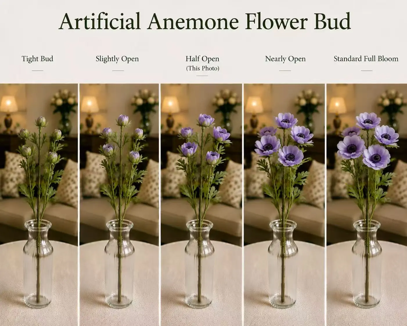 Artificial Anemone Flower Bud