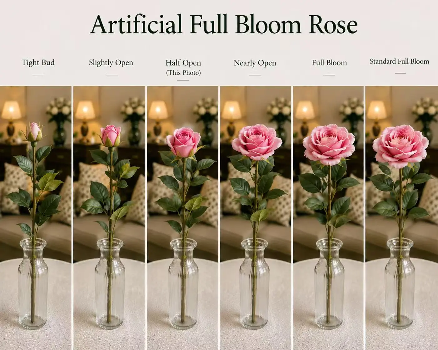 Artificial Full Bloom Rose Artificial Full Bloom Rose