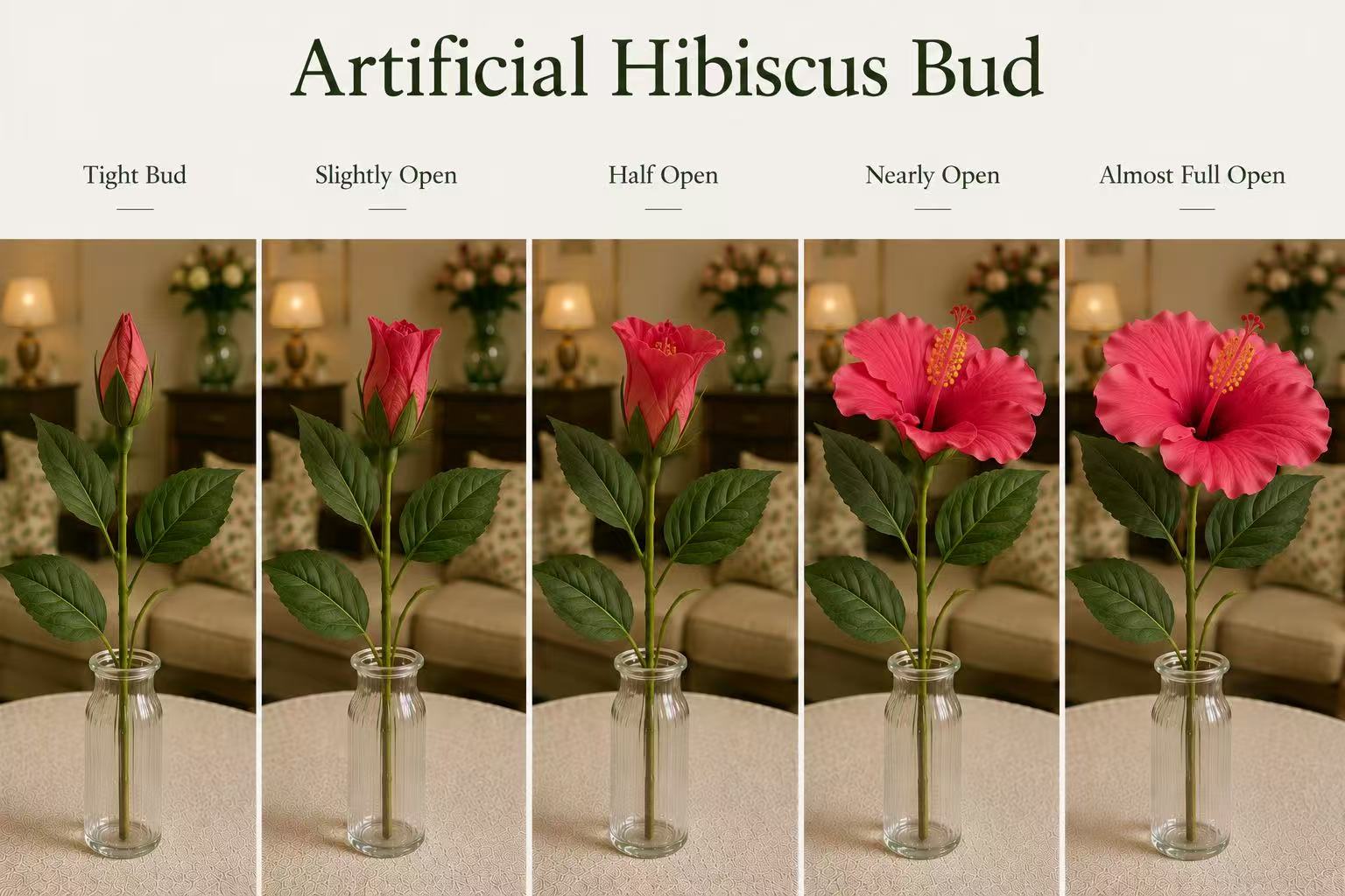 Artificial Hibiscus Buds for Wedding Floral Decoration Projects