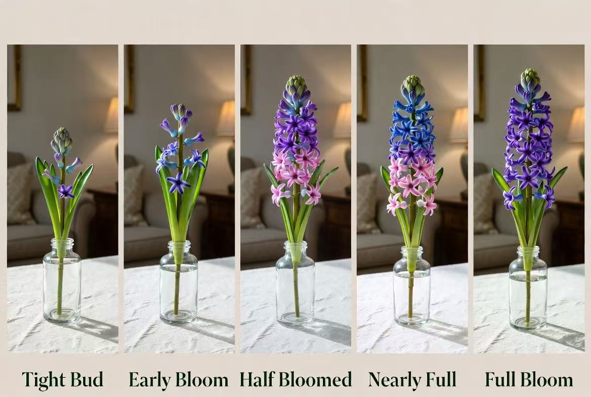 Bulk Artificial Half Bloomed Hyacinth Flowers for Retailers