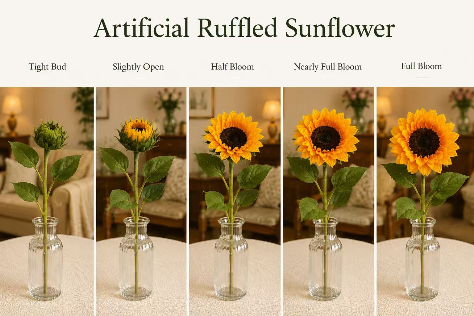 How to Decorate with Artificial Ruffled Sunflowers for a Bold and Bright Look?