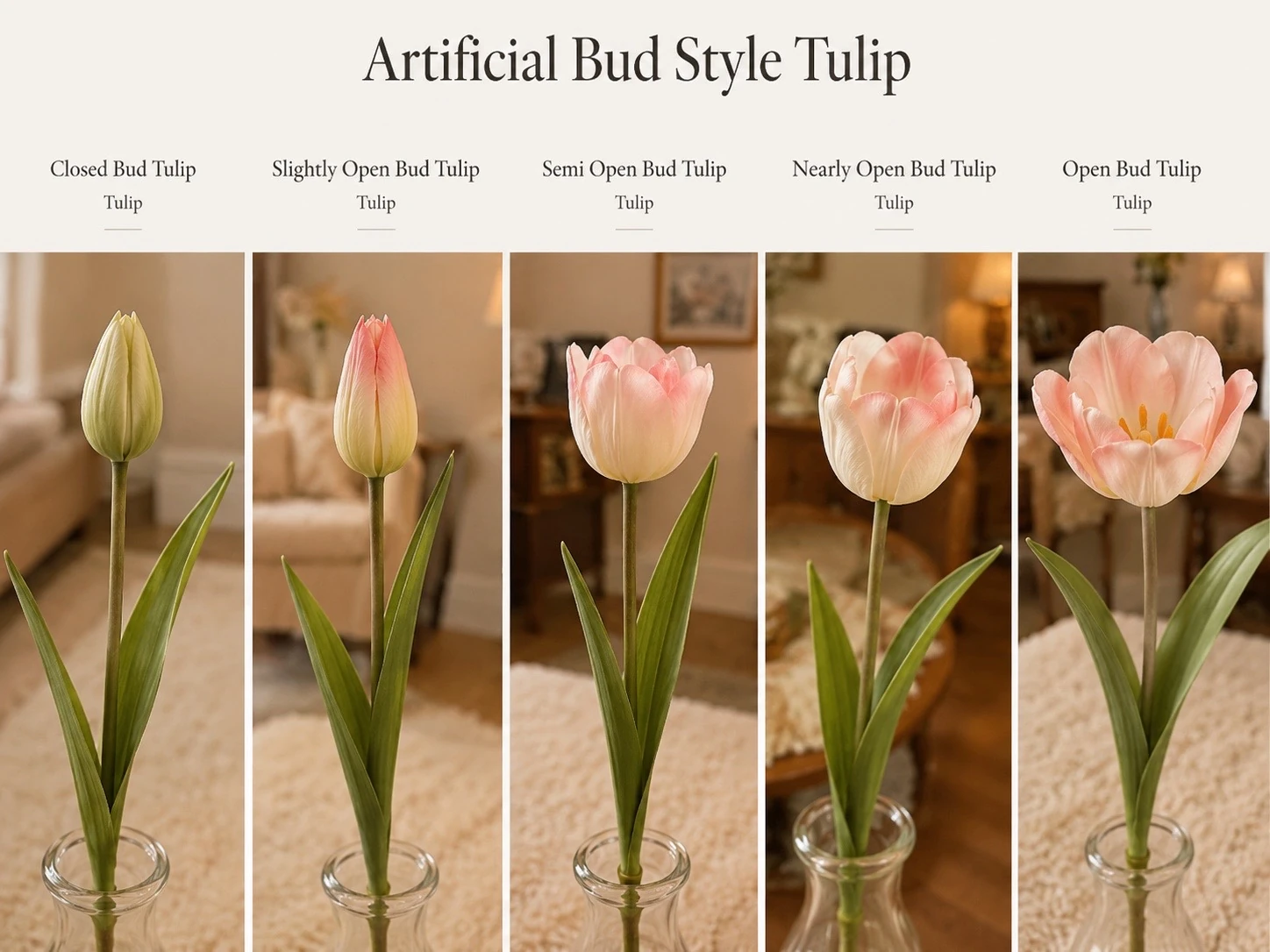 Artificial Tight Closed Lily Bud for Restaurant Decoration