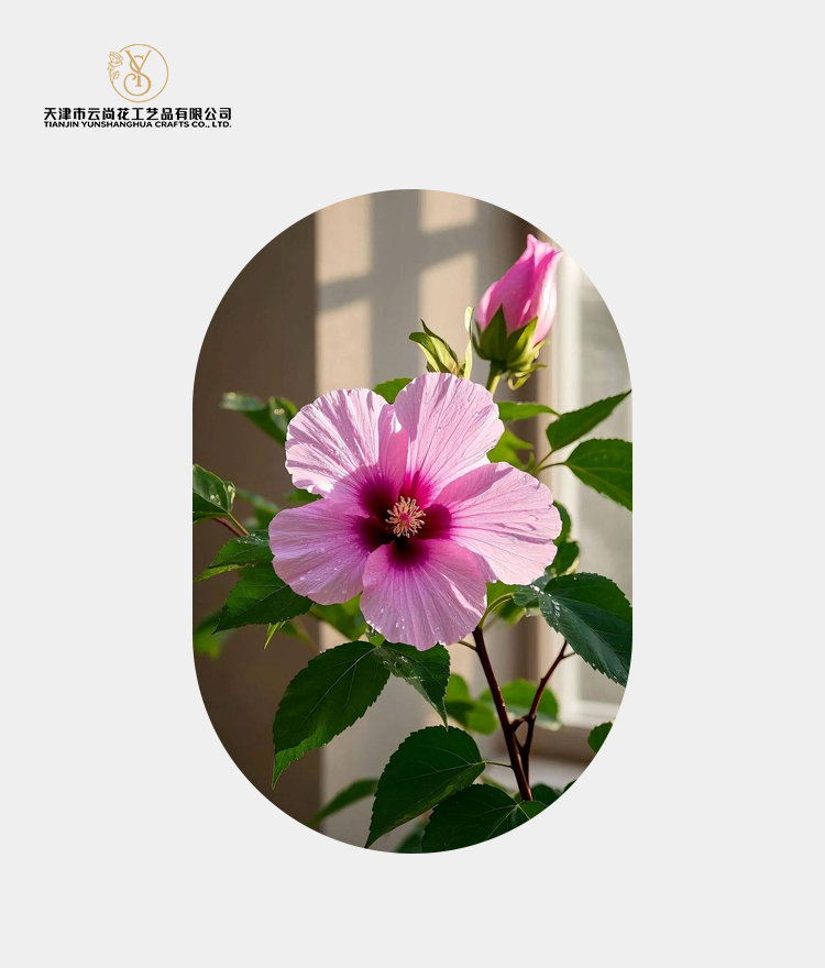 Artificial Standard Full Bloom Hibiscus Mutabilis
